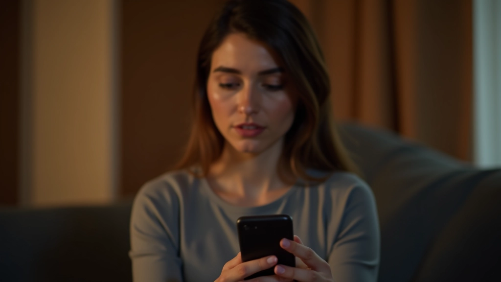 Person managing digital devices and notifications